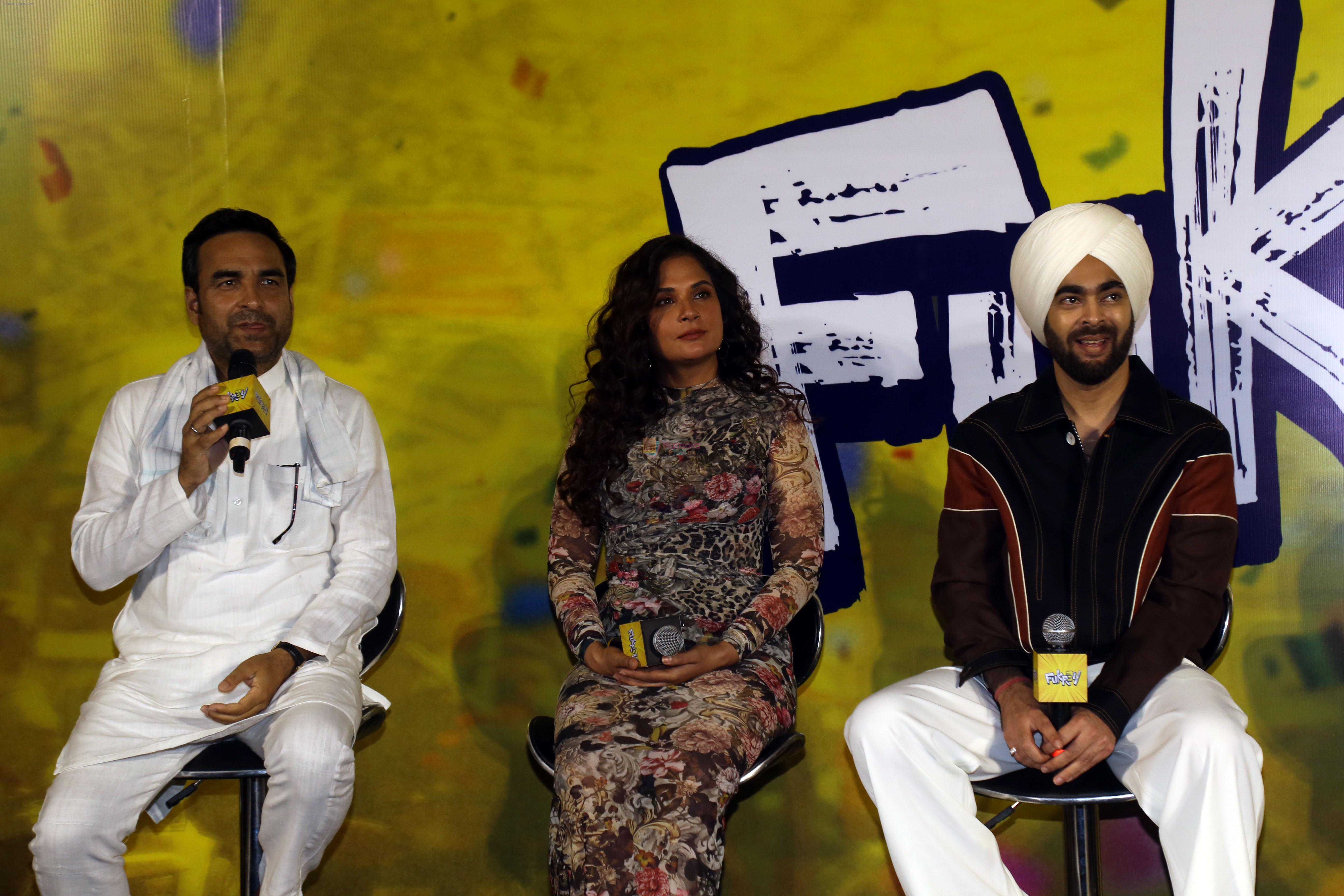 Manjot Singh, Pankaj Tripathi, Richa Chadha at Fukrey 3 Trailer Launch